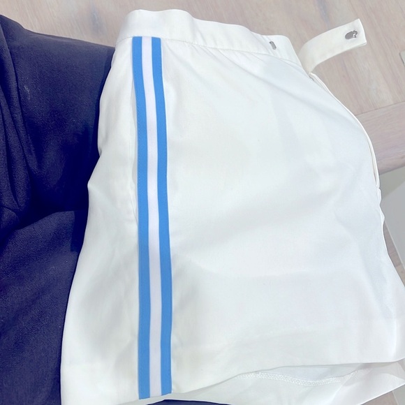 RALPH LAUREN women’s white Blue pinstripe Tennis shorts Preppy Golf Coastal - Picture 4 of 13